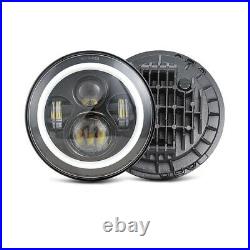 2x LED Headlights 7 inches for Universal headlights Craftride C12 black Discount