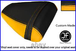 Black & Yellow Vinyl Custom For Moto Morini Corsaro 1200 Rear Pillion Seat Cover