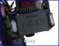 Denali T3 Signal Pods Rear License Plate Kit Black Moto Morini Corsaro ZT 18-23