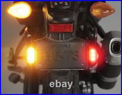 Denali T3 Signal Pods Rear License Plate Kit Black Moto Morini Corsaro ZT 18-23