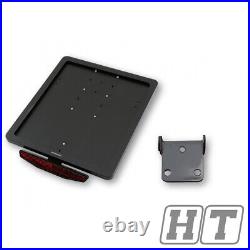 Highsider CNC license plate mounting plate with Uni- holder type 3, black anodiz