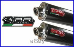 Moto Morini Corsaro 1200 GPR Exhaust Systems Carbon Oval Slipon Mufflers & Plate