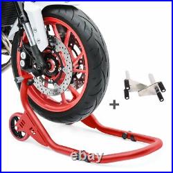 Motorcycle Front Paddock Stand ConStands Falcone DX for front fork red