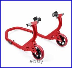 Motorcycle Front Paddock Stand ConStands Falcone DX for front fork red