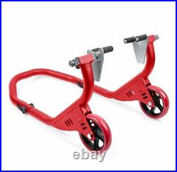 Motorcycle Front Paddock Stand ConStands Falcone DX for front fork red