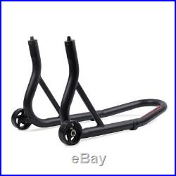 Motorcycle Front and Rear Paddock Stand Set Constands ST6 Black Matt