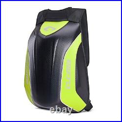 Motorcycle Hard Shell Backpack Bagtecs Carbon 30 Litres Volume neon yellow