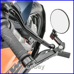 Motorcycle Lever Guard with bar end mirror Zaddox X9A Brake and Clutch Black