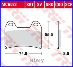 TRW SCR Racing Front Brake Pads MCB683SCR Aprilia Tuono 1000 V4 R APRC 2011-2012