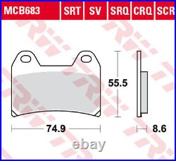 TRW SCR Racing Front Brake Pads MCB683SCR MV Agusta Dragster 800 RC ABS 2018